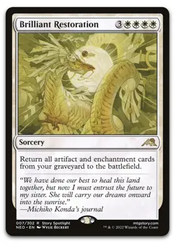 Brilliant Restoration #7 (NM) Kamigawa Neon Dynasty NEO Magic MTG - Image 1