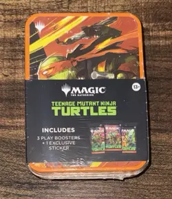 Magic: The Gathering Teenage Mutant Ninja Turtles Tin Michelangelo 3 Booster - Image 1