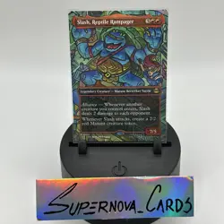 Slash, Reptile Rampager - Foil - Borderless Teenage Mutant Ninja Turtles MTG 208 - Image 1
