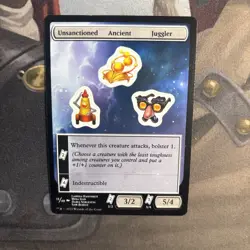 MTG - Unsanctioned Ancient Juggler 13/48 - UNF Unfinity Sticker - Near Mint NM - Image 1