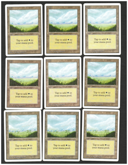 Magic the Gathering - Unlimited Edition - 100 Basic Lands - LP/MP/HP - Image 1
