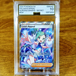 Pokemon Surging Sparks Suppoer Trainer Lisia's Appeal 234/191 AGS Gem-MT 10 2024 - Image 1