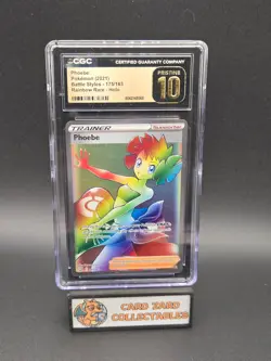 CGC 10 PRISTINE 2021 Pokemon Sword & Shield Battle Style#175 Phoebe RAINBOW SR - Image 1