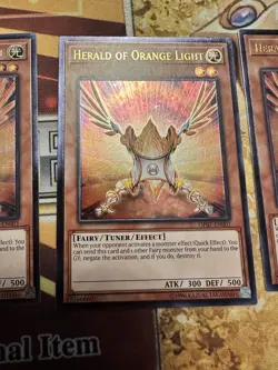 Herald of Orange Light (3x) OP07-EN001 Ultimate Rare NM UNLIMITED Edison Yugioh - Image 3