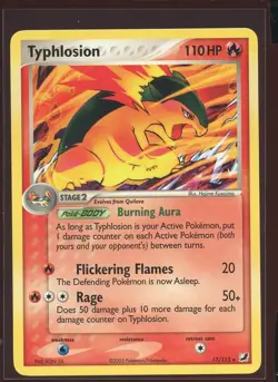 Typhlosion Non-Holo Rare NM/NM- 17/115 EX Unseen Forces Pokemon - Image 1