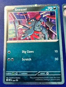 Sneasel 020 & Weavile 021 - Cosmos Holo Black Star Promo Set Pokemon TCG NM - Image 2