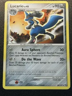 2009 Pokemon Platinum Lucario Lv.42 53/127 Uncommon - Image 1
