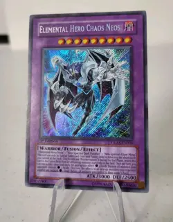 Elemental Hero Chaos Neos GLAS-EN036 *VLP-NM* 1st Ed Secret Rare Yugioh Card - Image 2