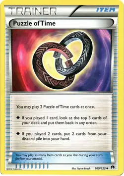 x4 Puzzle of Time - 109/122 - Uncommon Pokemon XY Breakpoint M/NM - Image 1