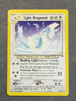 2002 Pokemon Light Dragonair Rare Unlimited Neo Destiny 22/105 WoTC Vintage TCG - Image 1