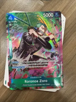 One Piece OP15 Roronoa Zoro OP13-037 TR Foil - (Treasure Rare) English - Image 2