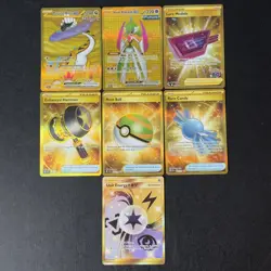 Pokemon TCG | Mixed Sets English Gold Secret Rare X7 Card Bundle - Image 1