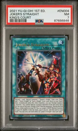 Joker's Straight MISPRINT NAME SHIFT - PSA 7 - KICO-EN004 - Ultra Rare - Yugioh - Image 1