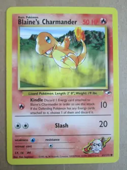 Blaine's Charmander - 61/132 - Common WOTC TCG—Gym Heroes Set Pokemon Card - Image 1