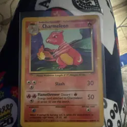 Charmeleon Base Set Uncommon 80 HP English Pokemon TCG Card 24/102 1995 - Image 1