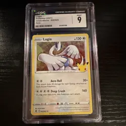 Pokemon Lugia Celebrations 022/025 Holo Rare CGC 9 English 2021 Card - Image 1