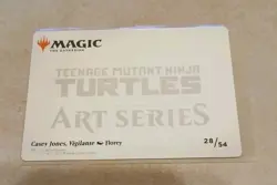 Casey Jones Vigilante Gold Stamped Signature Art Card TMNT MTG NM/M 🔥 - Image 2