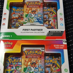 POKEMON TCG FIRST PARTNER ILLUSTRATION COLLECTION SERIES 1 BOX + 3 Promo Cards - Image 1