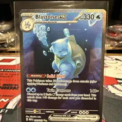 BLASTOISE EX 200/165 ILLUSTRATION RARE SCARLET & VIOLET 151 POKEMON TCG - Image 2