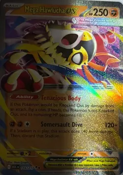 2026 POKEMON MEGA HAWLUCHA EX 122/198 ASCENDED HEROES SV11 HOLO ULTRA RARE NM - Image 2