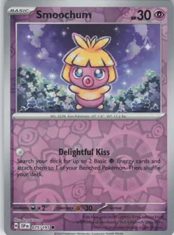 Smoochum 075/191 Common Surging Sparks Pokemon Reverse Holo Near Mint - Image 1