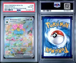 2023 POKEMON MEW EN-151 SPECIAL ILLUSTRATION RARE #198 VENUSAUR EX PSA 8 - Image 3