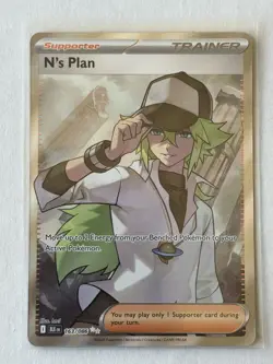 Pokemon N's Plan 163/086 Ultra Rare Black Bolt English, NM/Mint Condition - Image 1