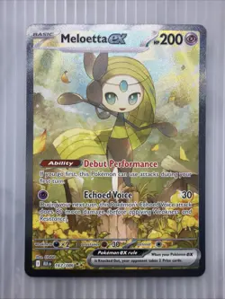 Pokemon Meloetta EX Special Illustration Rare Holo 167/086 Sv: Black Bolt | NM/M - Image 1
