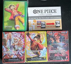 One Piece Starter Deck EX - Gear 5 ST21, ST29 + Shanks ST23 Decks + Sleeves - Image 1