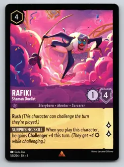 Disney Lorcana Rafiki - Shaman Duelist Shimmering Skies Rare #55/204 NM - Image 1