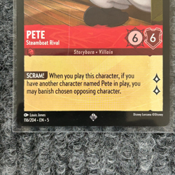 Disney Lorcana Shimmering Skies Pete Steamboat Rival 116/204 Super Rare - Image 4