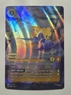 Disney Lorcana TCG Aurora Waking Beauty Enchanted 208/204 EN 7 - Image 1