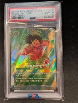 Shimmering Skies | Disney Lorcana You're Welcome Enchanted 213/204 PSA GEM MT 10 - Image 1