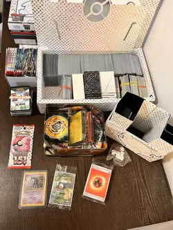 Lot Of Pokemon Cards - Battle Decks - Some Japanese - Open Packs - Accessories - Image 1