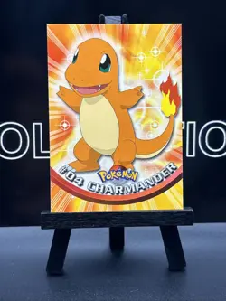 Topps Pokemon Charmander #04 TV Animation Edition Non Foil Card Blue Logo - Image 2