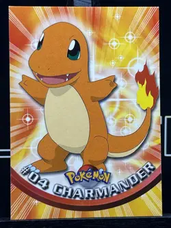 Topps Pokemon Charmander #04 TV Animation Edition Non Foil Card Blue Logo - Image 3