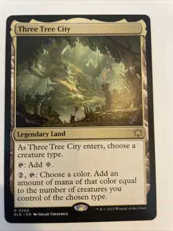 Magic the Gathering Three Tree City Bloomburrow Legendary Land 0260 Regular Card - Image 1