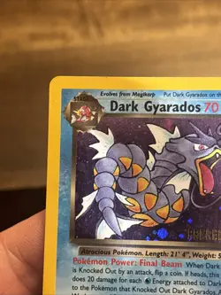 Pokemon TCG Dark Gyarados Prerelease Holo Rare Card 8/82 Vintage - Image 2