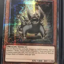 REACTAN, DRAGON RULER OF PEBBLES * QUARTER CENTURY SECRET RARE RA03-EN254 YUGIOH - Image 2