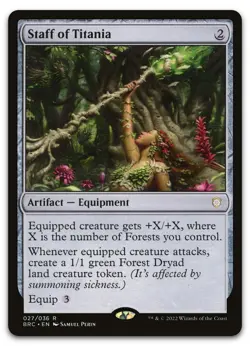 Staff of Titania #27 (NM) Brothers' War BRC Magic MTG - Image 1