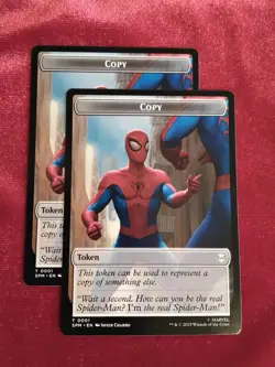 MTG (x2) Marvel: Spider-Man Double Token #1 Copy : #4 Human 🔥 Unplyd Mnt+ - Image 1