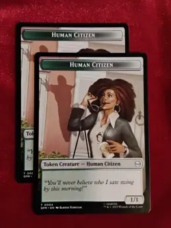 MTG (x2) Marvel: Spider-Man Double Token #1 Copy : #4 Human 🔥 Unplyd Mnt+ - Image 2