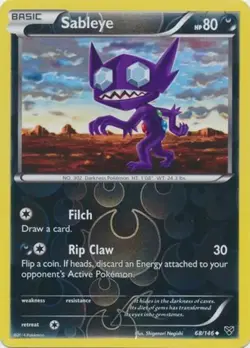 Sableye - 68/146 - Uncommon - Reverse Holo LP, English Pokemon XY Base Set - Image 1