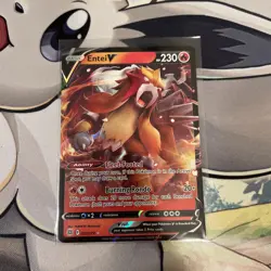 Entei V 022/172 Ultra Rare SWSH09: Brilliant Stars NM Pokemon TCG 2022 - Image 3