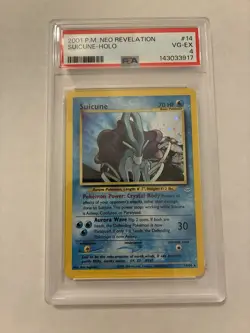 2001 POKEMON NEO REVELATION #14 SUICUNE-HOLO PSA 4 - Image 1