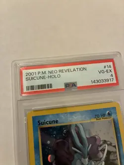 2001 POKEMON NEO REVELATION #14 SUICUNE-HOLO PSA 4 - Image 4