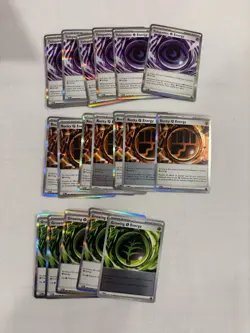 18 Pokemon TCG-Rare Holo Energy(Rocky/Growing/Telepathic) Perfect Order NM - Image 1