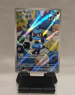Pokemon Riolu 215/198 Illustration Scarlet & Violet Base Near Mint Full Art - Image 5