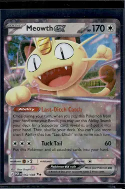 Meowth Ex 062/088 Me03: Perfect Order Pokemon TCG Holo - Image 1