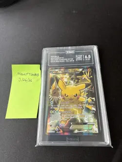 TAG 6.5 Pikachu EX Pokemon Black Star PSA Full Art XY Promo XY124 GOOD CENTERING - Image 3
